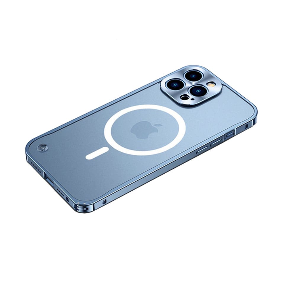 Acessórios de Tecnologia - Alumínio Capa para iPhone 14 Pro Prata